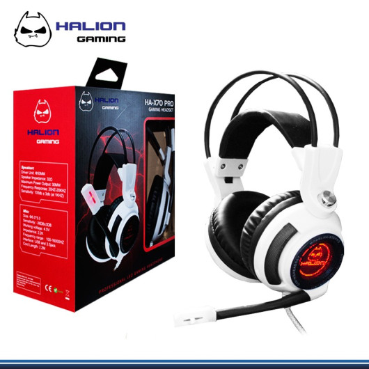 AUDIFONO GAMER HALION BLACK/WHITE 5.1 HA-X70 PRO USB