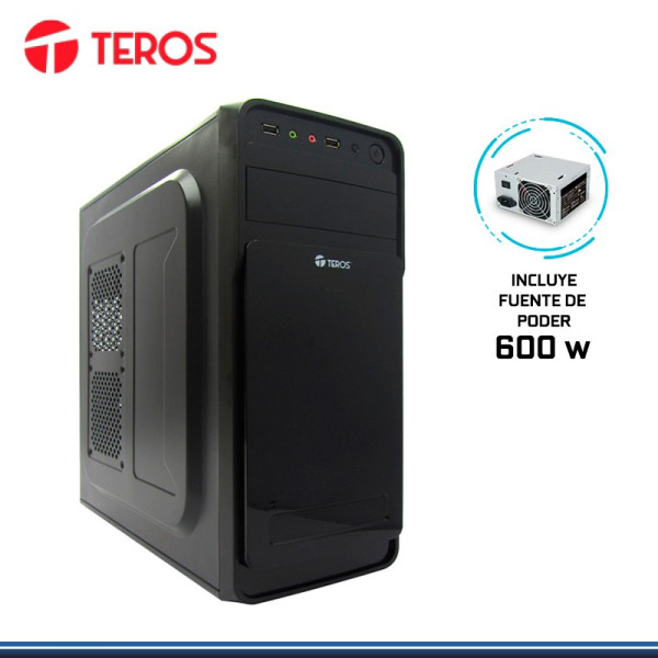 CASE TEROS TE-DN807B BLACK C/ FUENTE 600W ATX