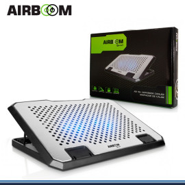 COOLER DE NOTEBOOK AIRBOOM BOREAL  AB 18+  ALUMINIO 2 PUERTOS USB