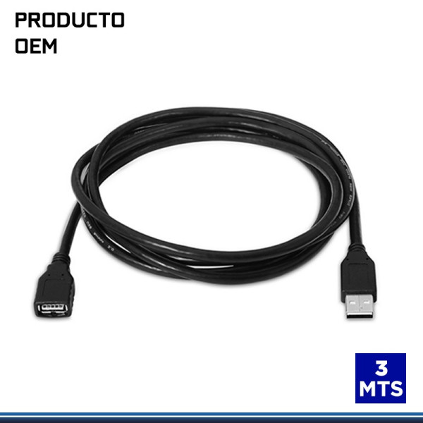 CABLE EXTENSION USB 3M V2.0 CON FILTRO