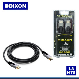 CABLE DIXON  HDMI 1.80 METROS 2.0 4k EN BLISTER (PN:DX-HDMI20-180)