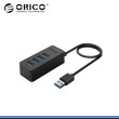 HUB USB 4 PUERTOS 3.0  ORICO NEGRO  CABLE 1MT.(P.N. W5P-U3)
