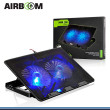 COOLER DE NOTEBOOK AIRBOOM POLARIS  ALUMINIO, 2 PUERTOS USB LED AB 003