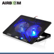 COOLER DE NOTEBOOK AIRBOOM POLARIS  ALUMINIO, 2 PUERTOS USB LED AB 003