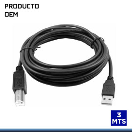 CABLE USB A IMPRESORA C/ FILTRO 3 MTS