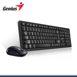 KIT GENIUS TECLADO + MOUSE KM-8200 WIRELES BLACK (31340003401)