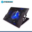 COOLER CYBERCOOL  PLASTICO/METAL  C/1 COOLER LED AZUL HA-69 RECLINABLE 2P/USB