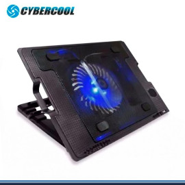COOLER CYBERCOOL  PLASTICO/METAL  C/1 COOLER LED AZUL HA-69 RECLINABLE 2P/USB