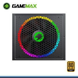 FUENTE DE PODER GAMEMAX  750W RGB FULL  MODULAR  80 PLUS GOLD