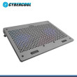 COOLER CYBERCOOL HA-84 ALUMINIO/PLASTICO 5 NIVELES  C/2 C- LED AZUL DE 14CM  RECLINABLE C/2 PTOS USB