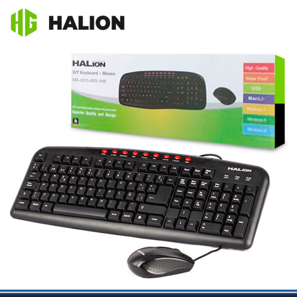 KIT TECLADO + MOUSE HALION KM-2011 + MO- 040 USB