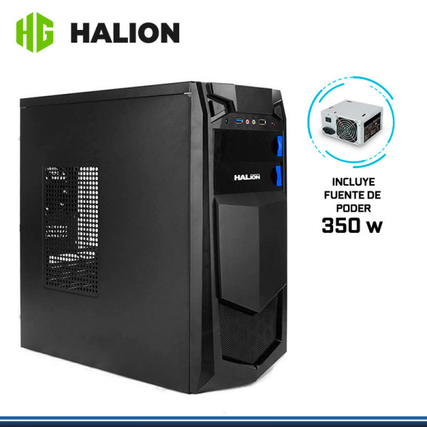 CASE HALION STORM 7223 AZUL 350W REAL USB 3.0