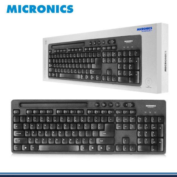 TECLADO MICRONICS MAGNUS MIC K734  MULTIMEDIA USB  ANTIERASURE