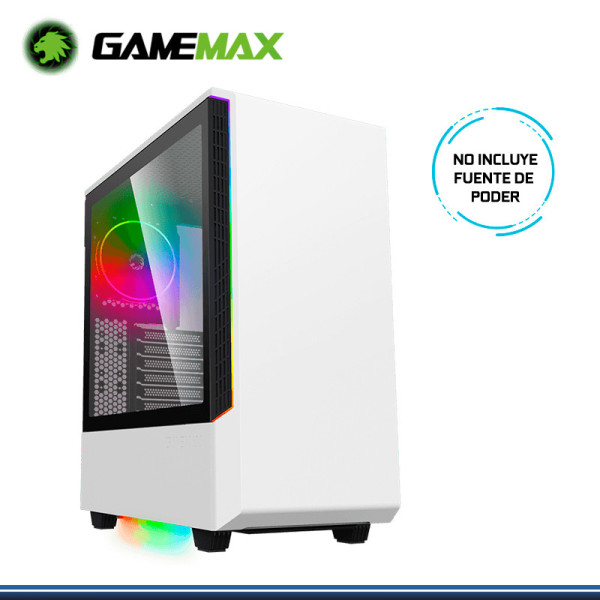 CASE GAMEMAX PANDA BLANCO S/FUENTE BANDA  RGB