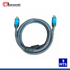 CABLE HDMI 3 MTS AMERICANET 2.0 4K EN CAJA