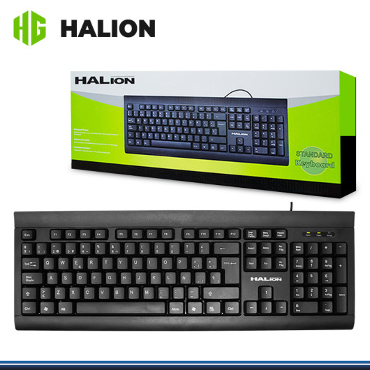 TECLADO HALION STANDAR  HA-K704 USB NEGRO