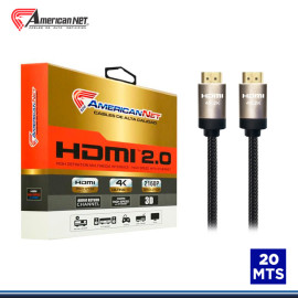 CABLE HDMI AMERICAN NET  DE 20 METROS C/METAL 4K EN CAJA