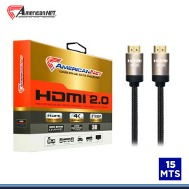 CABLE HDMI AMERICAN NET  DE 15 MTS. 2.0 // 4K ULTRA HD//2160P RESOLUCION