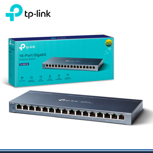 SWITCH GIGABIT TP-LINK  16 PORT GIGABIT EASY SMART TL-SG116  (G.TPLINK)