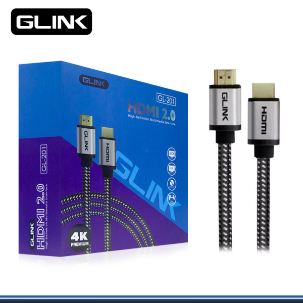 CABLE HDMI 20 MTS GLINK  2.0V  4K PREMIUM PN GL-201 EN CAJA