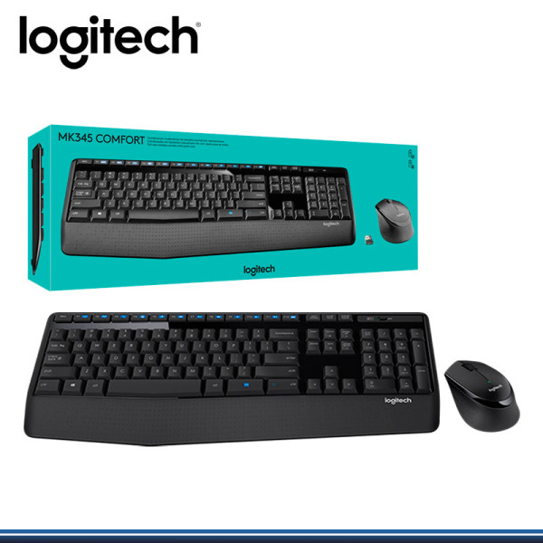 KIT LOGITECH WIRELESS  TECLADO + MOUSE MK 345 BLACK USB (PN:920-007820)