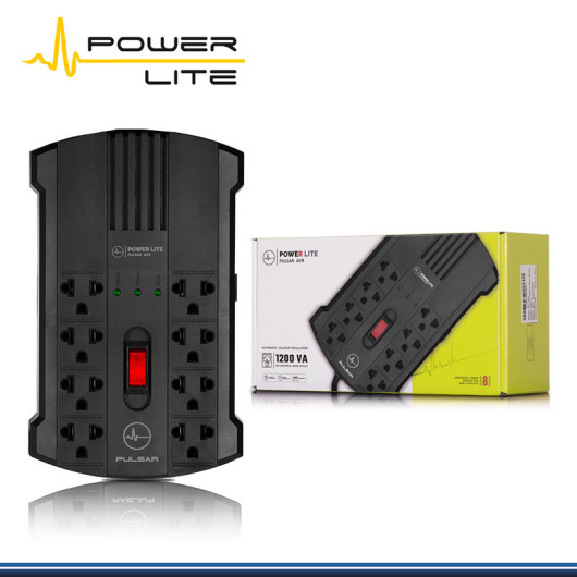 ESTABILIZADOR POWER LITE 8 TOMAS PULSAR AVR PLI 1200//1200VA/600