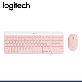 TECLADO LOGITECH + MOUSE MK 470  WIRELESS SLIM ROSE  USB (PN:920-011312)