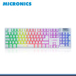 TECLADO MICRONICS  NEON + MULT. MIC K709W BLANCO   RAINBOW  LED