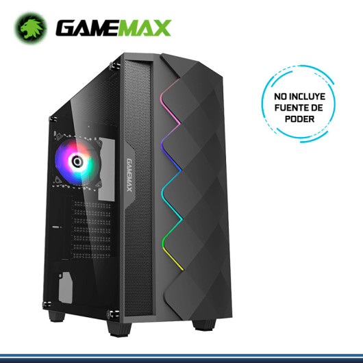 CASE GAMEMAX GAMER BLACK DIAMOND S/FUENTE COC RGB 1 X 14CM V. TEMPLADO CASE GAMEMAX GAMER BLACK DIAMOND S/FUENTE COC RGB 1 X 14CM V. TEMPLADO