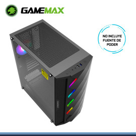 CASE GAMEMAX GAMER BLACK DIAMOND S/FUENTE  COC RGB 1 X 14CM V. TEMPLADO