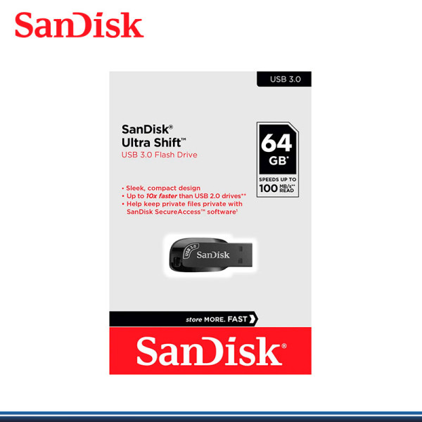 MEMORIA USB SANDISK DE 64GB Z410 3.2  NEGRO  SDCZ410-064G-G46