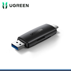 LECTOR DE MEMORIAS DUAL USB 3.0 Y USB C UGREEN SD // MICRO SD PN 80191