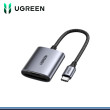 LECTOR DE MEMORIAS USB TIPO C UGREEN ALUMINIO LEE 2 TARJETAS SIMULTANEAS SD/TF  PN 80888