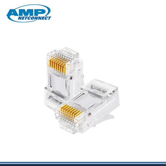 CONECTORES AMP RJ45 CAT 5E POR BOLSA DE 100 UNIDADES (PN:GP-120-S)