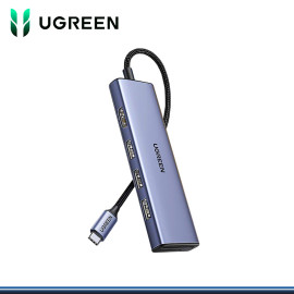 HUB USB-C UGREEN CM511 6 EN 1 3 USB 3.0/1 HDMI/2 LECTOR DE MEMORIAS (PN:20956A)