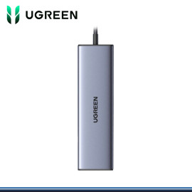 HUB USB-C UGREEN CM498 10 EN 1 3 USB 3.0/1 HDMI/1 VGA/1 SONIDO/1 RJ45/2 LECTOR DE MEMORIAS/1 USB-C DE CARGA (PN:15601)