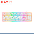 TECLADO HAVIT KB876L-SP RGB MULTIFUNCION BACKLITE WHITE TRANSPARENTE