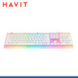 TECLADO HAVIT KB876L-SP RGB MULTIFUNCION BACKLITE WHITE TRANSPARENTE