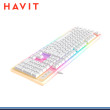 TECLADO HAVIT KB876L-SP RGB MULTIFUNCION BACKLITE WHITE TRANSPARENTE