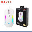 MOUSE HAVIT HA-MS1033 RGB BLANCO PROGRAMABLE DPI 8000 USB