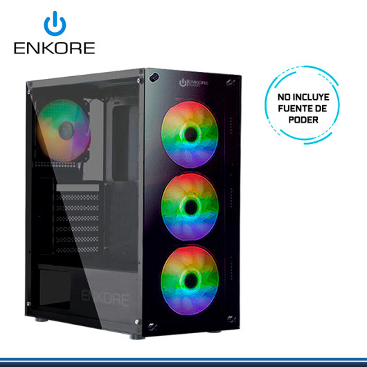 CASE ENKORE FALCON ENK 5000 RAINBOW SIN FUENTE PANEL VIDRIO TEMPLADO USB 3.0/USB 2.0 CASE ENKORE FALCON ENK 5000 RAINBOW SIN FUENTE PANEL VIDRIO TEMPLADO USB 3.0/USB 2.0