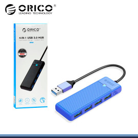 HUB USB 3.0 ORICO 4 PUERTOS (PN:PAPW4A-U3-015-BL-EP)