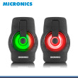 PARLANTE MICRONICS NEON PLUS MIC S327 RGB SOUND 2.0
