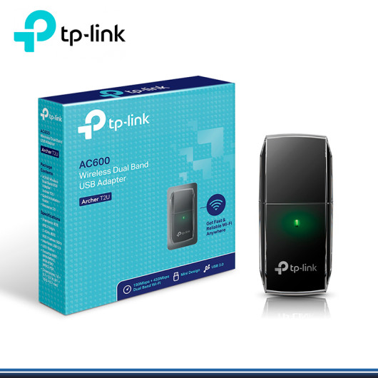 ADAPTADOR USB TP-LINK ARCHER T2U WIRELESS AC600 2 BANDAS