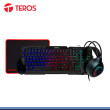 KIT TEROS TE-4063N TECLADO MULTIMEDIA + MOUSE + MOUSE PAD + AUDIFONO