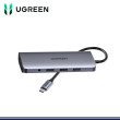 ADAPTADOR HUB UGREEN TIPO C 10 EN 1 ALUMINIO 1 PD/1 HDMI/1 VGA/3 USB 3.0/1 SD CARD/ 1TF CARD/1 RJ45/ 1 3.5MM AUDIO (PN:60384)