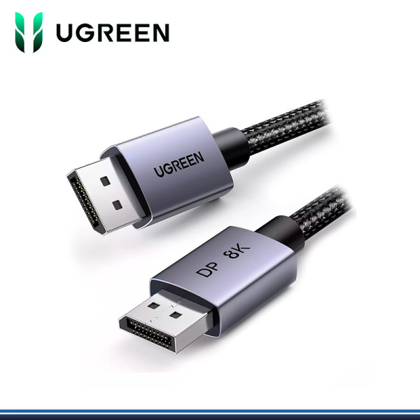 CABLE UGREEN DISPLAYPORT A DISPLAYPORT 2 METROS VER 1.4 8K/60Hz (PN:25905)