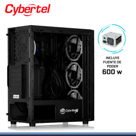CASE CYBERTEL VANGUARD CBX5006 RAINBOW CON FUENTE 600W VIDRIO TEMPLADO USB 3.0/USB 2.0