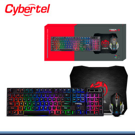 KIT CYBERTEL XTREME CBX GT1800 TECLADO GAMER RAINBOW + MOUSE GAMER + PAD MOUSE GAMER