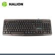 TECLADO HALION HA K608 NEGRO STANDARD TECLAS ILUMINACION AZUL USB